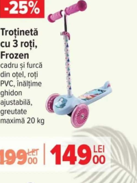 Disney Frozen Troținetă cu 3 roți