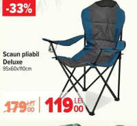 Carrefour Scaun pliabil Deluxe 95x60x110cm