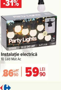 Party Lights Instalație electrică 10 Led Mat Ac