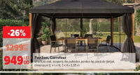 Carrefour Pavilion structură oțel acoperiș din poliester perdea tip plasă de țânțari 3 x 4 x 2.65 m