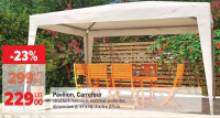 Carrefour Pavilion structură metalică material poliester 3 x 4 x 2.5 m