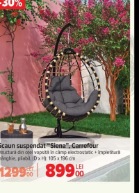 Scaun suspendat "Siena", Carrefour 105 x 196 cm