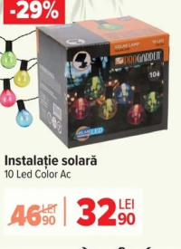 Progarden Instalație solară 10 Led Color Ac
