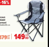 Carrefour Scaun pliabil Armoni 60x60x105 cm
