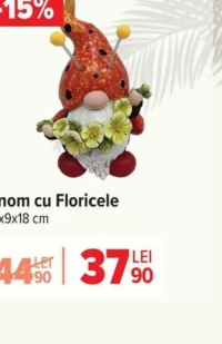 Gnom cu Floricele 12x9x18 cm