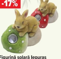 Figurină solară Iepuraș 12x9x12 cm