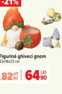 Magnesia Figurină ghiveci gnom 32x18x23 cm