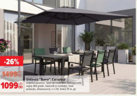 Carrefour Umbrelă Roma 3x4x2.75m gri