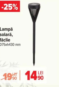 Pro Garden Lampă solară făclie D75xh430 mm