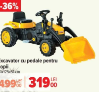 Excavator cu pedale pentru copii 51x125x51 cm