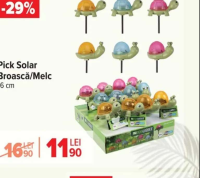 Pro Garden Pick Solar Broască/Melc 16 cm