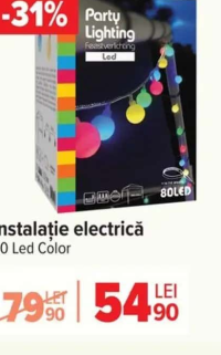 Party Lighting Instalație electrică 80 Led Color
