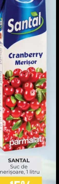 SANTAL Suc de merișoare, 1 litru