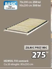 BASIC HEMSIL FIX somieră 90x200 cm