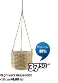 KUBB ghiveci suspendat Ø24x18 cm