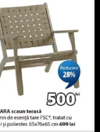 SKARA scaun terasă 65x76x65 cm