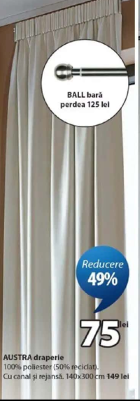 AUSTRA draperie 140x300 cm