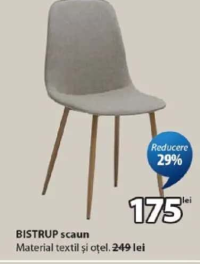 BISTRUP scaun Material textil și oțel.