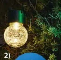 NATTERGAL lampă solară Sticlă/oțel Ø6x9 cm