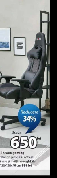 NIBE scaun gaming 70x126-136x70 cm