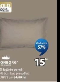 KRONBORG GRO față de pernă 50x70/75 cm