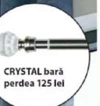 CRYSTAL bară perdea