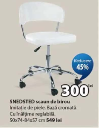 SNEDSTED scaun de birou 50x74-84x57 cm