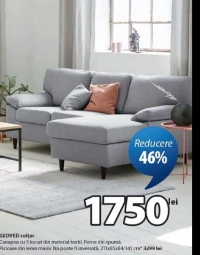 GEDVED colțar 211x85x84/141 cm