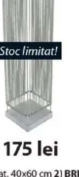 BRISE lampadar cu baterie 20x20x80 cm