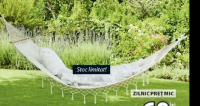 BERGFINK hamac bumbac/poliester și lemn de esență tare FSC 80x200 cm