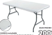 KULESKOG masă pliabilă oțel și plastic cu protecție UV 75x180x74 cm
