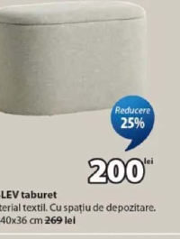 GISLEV taburet 65x40x36 cm