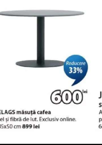 HELAGS măsuță cafea Ø85x50 cm