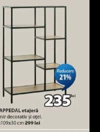 TRAPPEDAL etajeră 70x109x30 cm