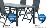 JUTLANDIA MARIELYST masă de grădină Aluminiu și lemn artificial. 90x205x74 cm
