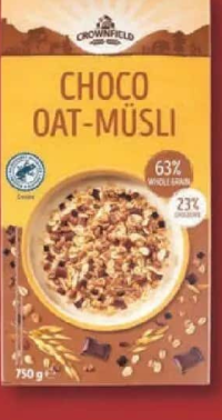 CROWNFIELD Müsli crocant ciocolată / fructe 750 g