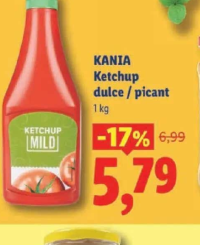 KANIA Ketchup dulce / picant 1kg