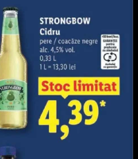 Strongbow Cidru pere / coacăze negre 0,33 L