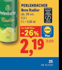 PERLENBACHER Bere Radler 2% vol. 0.5L