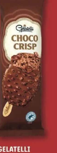 GELATELLI Înghețată pe băț cu cacao Choco Crisp 120ml