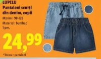LUPILU Pantaloni scurți din denim, copii 1 per.