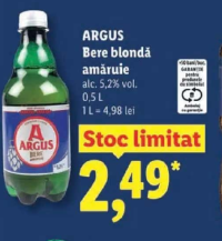 Argus Bere blondă amăruie 0,5 L