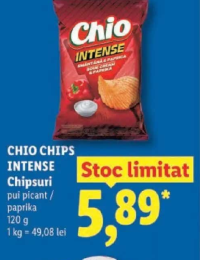 Chio Chips Intense Chipsuri pui picant / paprika 120 g