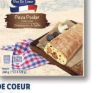 DUC DE COEUR Pizza Pocket ciuperci și trufe / Brie și trufe 2 x 120 g