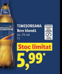 Timișoreana Bere blondă 1 L
