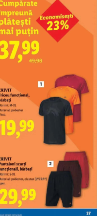 CRIVIT Set bărbați: Tricou funcțional + Pantaloni scurți