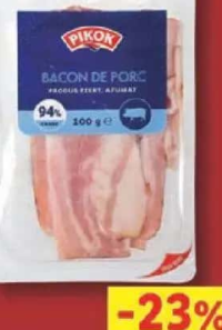 Pikok Bacon afumat feliat 100 g