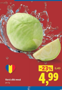 Varză albă nouă per kg