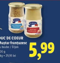 DUC DE COEUR Muștar franțuzesc cu boabe / Dijon 200 g