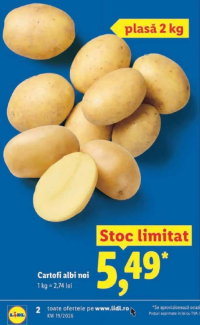 Cartofi albi noi 2 kg